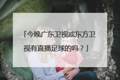 今晚广东卫视或东方卫视有直播足球的吗？