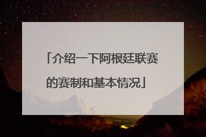 介绍一下阿根廷联赛的赛制和基本情况