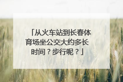 从火车站到长春体育场坐公交大约多长时间？步行呢？