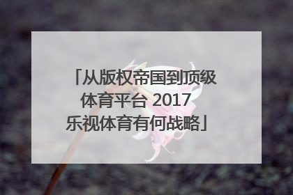 从版权帝国到顶级体育平台 2017乐视体育有何战略