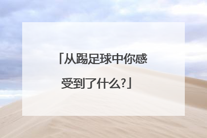 从踢足球中你感受到了什么?