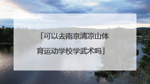 可以去南京清凉山体育运动学校学武术吗