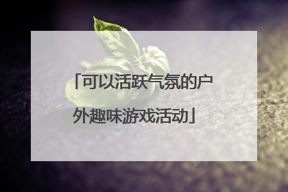 可以活跃气氛的户外趣味游戏活动