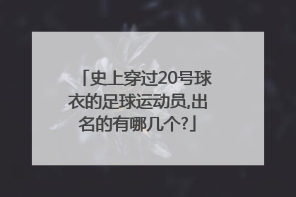 史上穿过20号球衣的足球运动员,出名的有哪几个?