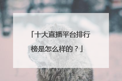 十大直播平台排行榜是怎么样的？