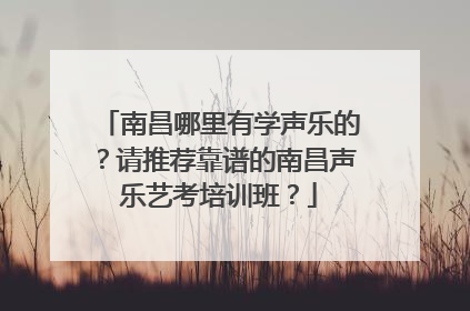 南昌哪里有学声乐的？请推荐靠谱的南昌声乐艺考培训班？