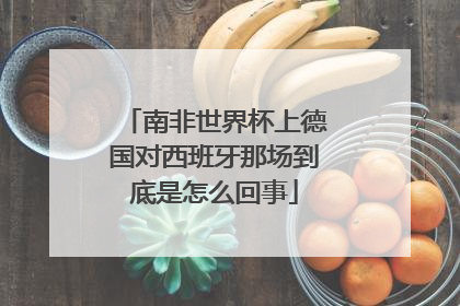 南非世界杯上德国对西班牙那场到底是怎么回事