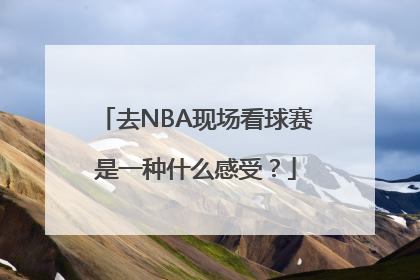 去NBA现场看球赛是一种什么感受？