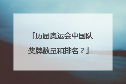 历届奥运会中国队奖牌数量和排名？