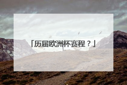 历届欧洲杯赛程？