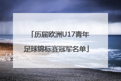 历届欧洲U17青年足球锦标赛冠军名单