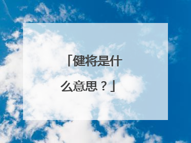 健将是什么意思？