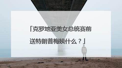 克罗地亚美女总统赛前送特朗普梅姨什么？