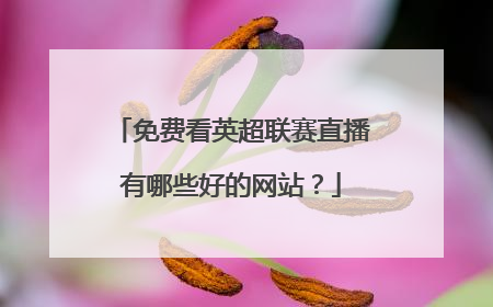 免费看英超联赛直播有哪些好的网站？