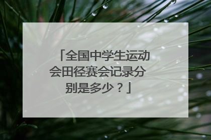 全国中学生运动会田径赛会记录分别是多少？