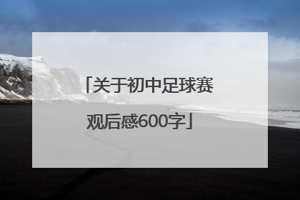 关于初中足球赛观后感600字