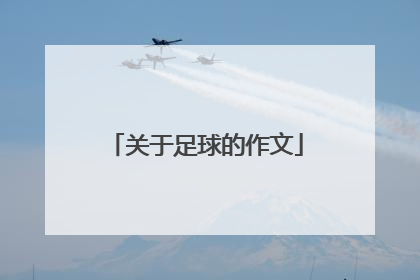 「关于足球的作文」关于足球的作文600字