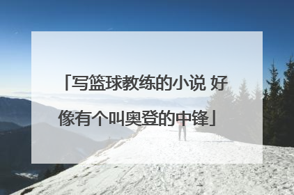 写篮球教练的小说 好像有个叫奥登的中锋