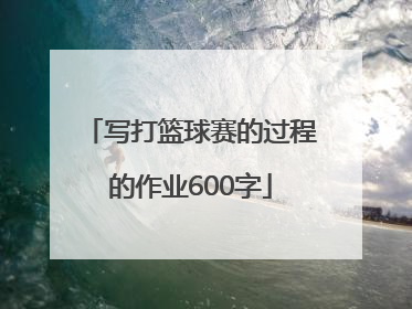 写打篮球赛的过程的作业600字