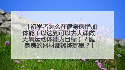 初学者怎么在健身房增加体能（以达到可以去大课做无氧运动体能为目标）？健身房的器材都锻炼哪里？