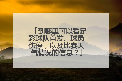 到哪里可以看足彩球队首发、球员伤停，以及比赛天气情况的信息？