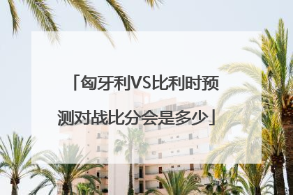 匈牙利VS比利时预测对战比分会是多少