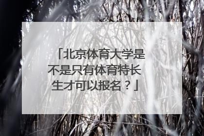 北京体育大学是不是只有体育特长生才可以报名？