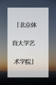 「北京体育大学艺术学院」北京体育大学艺术学院分数线