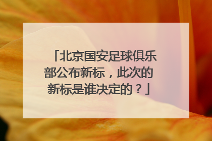 北京国安足球俱乐部公布新标，此次的新标是谁决定的？