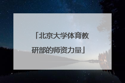 北京大学体育教研部的师资力量