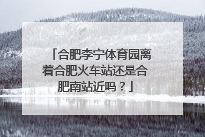 合肥李宁体育园离着合肥火车站还是合肥南站近吗？