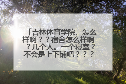 吉林体育学院、怎么样啊？？宿舍怎么样啊？几个人。一个寝室？不会是上下铺吧？？？有没有网线、