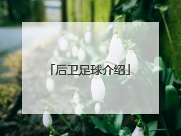 后卫足球介绍