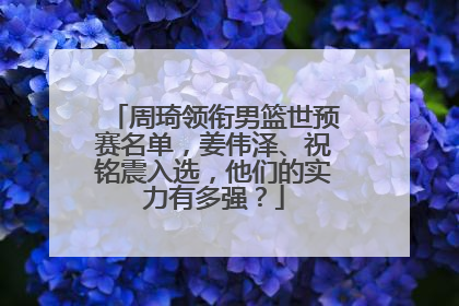 周琦领衔男篮世预赛名单，姜伟泽、祝铭震入选，他们的实力有多强？