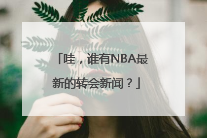 哇，谁有NBA最新的转会新闻？