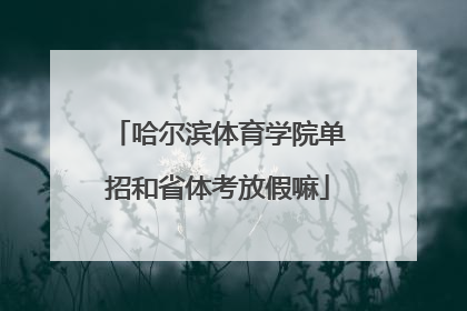 哈尔滨体育学院单招和省体考放假嘛