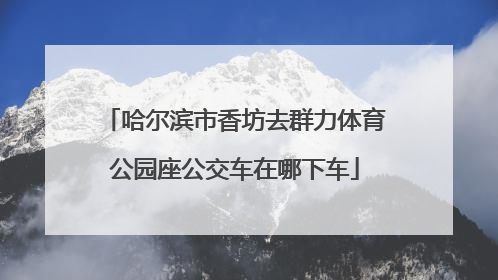 哈尔滨市香坊去群力体育公园座公交车在哪下车