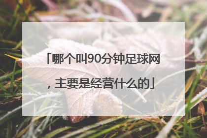 哪个叫90分钟足球网，主要是经营什么的