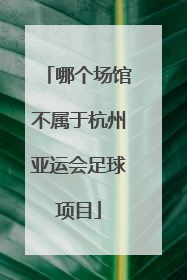 哪个场馆不属于杭州亚运会足球项目