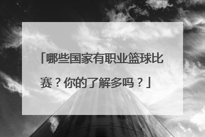 哪些国家有职业篮球比赛？你的了解多吗？