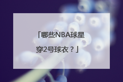 哪些NBA球星穿2号球衣？