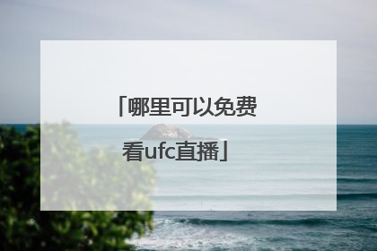 哪里可以免费看ufc直播