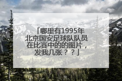 哪里有1995年北京国安足球队队员在比赛中的的图片，发我几张？？