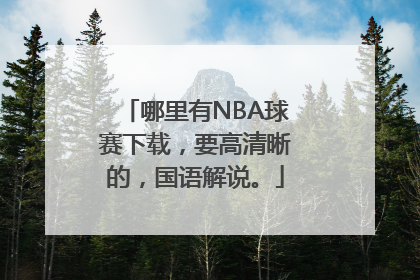 哪里有NBA球赛下载，要高清晰的，国语解说。