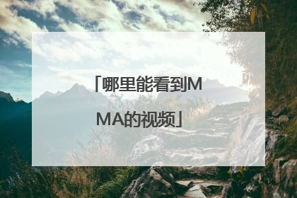 哪里能看到MMA的视频