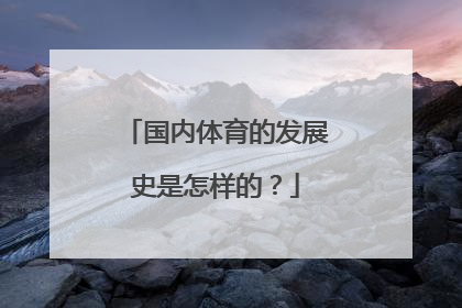 国内体育的发展史是怎样的？