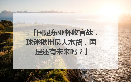 国足东亚杯收官战，球迷揪出最大水货，国足还有未来吗？