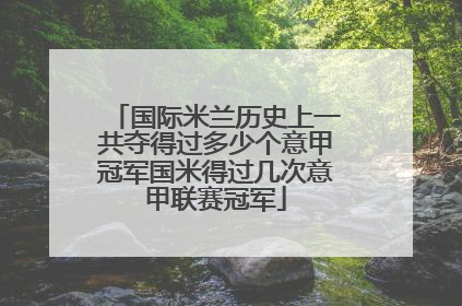 国际米兰历史上一共夺得过多少个意甲冠军国米得过几次意甲联赛冠军