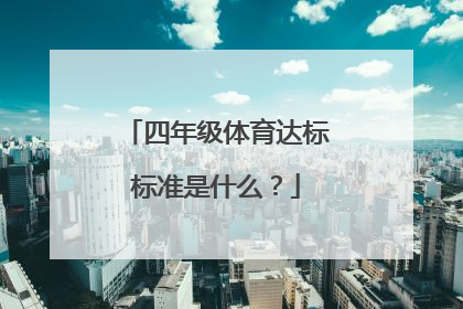 四年级体育达标标准是什么？