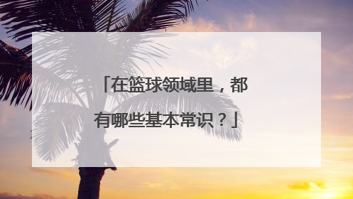 在篮球领域里，都有哪些基本常识？